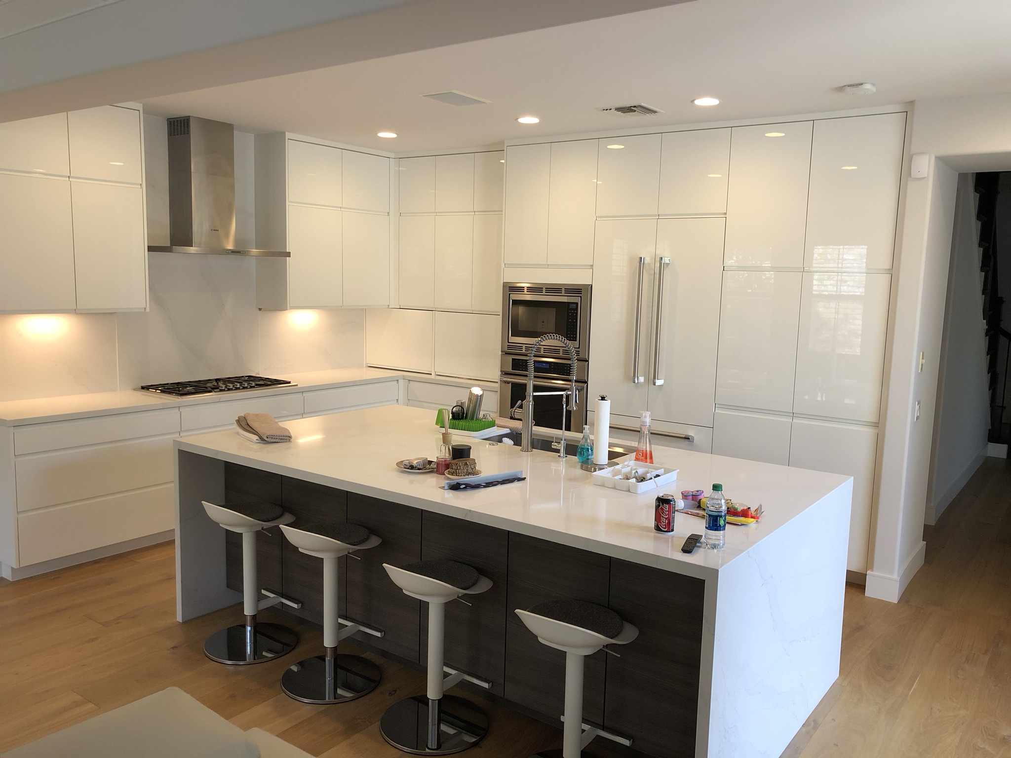 Traditional Dark Walnut Stained Maple Kitchen